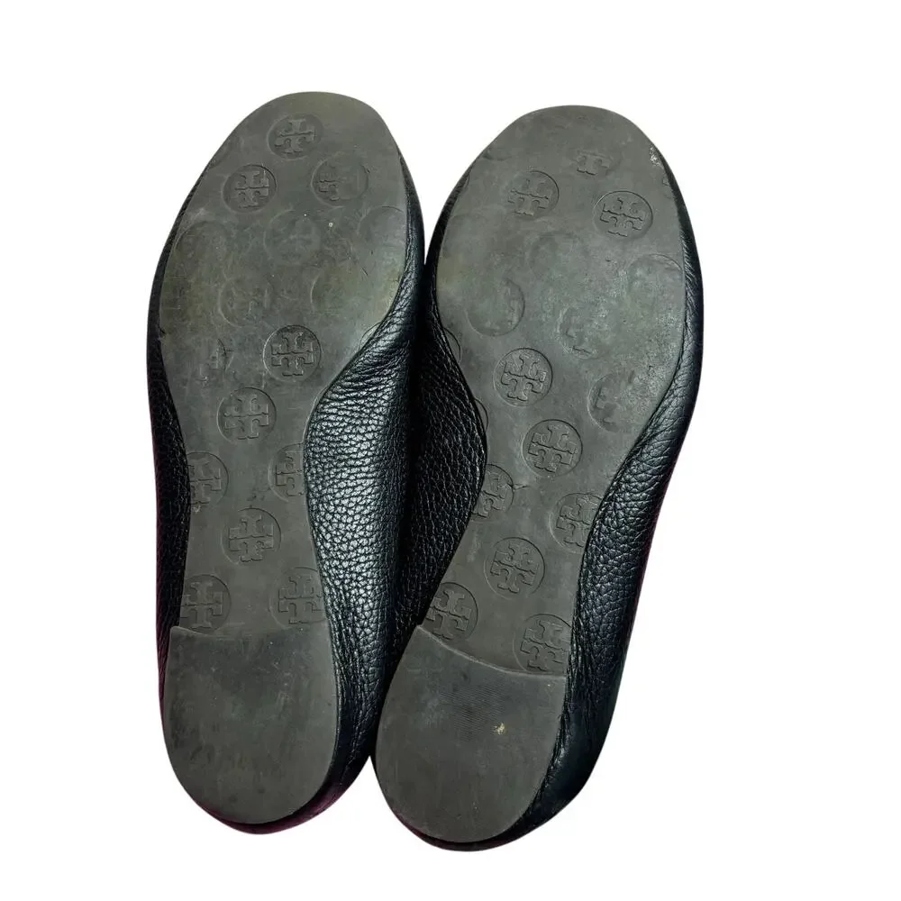 Tory Burch Black Minnie Traveler Ballet Flats Sz 6.5
